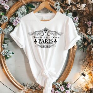 Paris Flea Market Shirt - Marche Aux Puces, International Traveler, Wanderlust, French Souvenir, Graphic Tee, Tshirt, Vintage Sign FRANCE