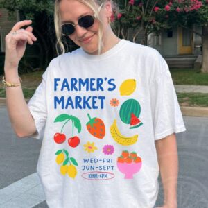 Womens Flower Shirt, Farmers Market Shirt, Flower Market Tshirt, Fruit Shirt, Tomato Shirt, Aesthetic Flower Shirt, Y2K Shirt, Floral Shirt