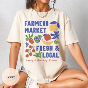 Farmers Market Shirt, Fruit Shirt, Tomato Girl Summer, Aesthetic Shirt, Support Local Shirt, Trendy Comfort Colors, Fresh and Local Shirt