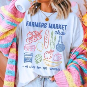 Farmers Market Shirt, Comfort Colors Fruit Shirt, Tomato Girl Summer, Womens Flower Shirt, Cottagecore Berry Shirt, Summer Gardening Gift