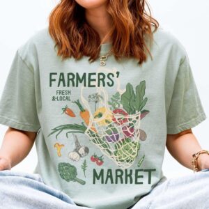 Farmers Market Shirt, Tomato Girl Summer Comfort Colors T-Shirt, Support Local Organic Graphic Tee, Trendy Summer Shirt, Fresh Produce Shirt
